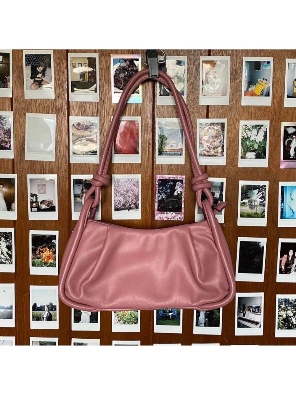 Pink Faux Leather Purse